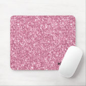 Eleganter rosa Glitzer Texture Print Mousepad (Mit Mouse)