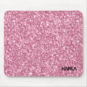 Eleganter rosa Glitzer Texture Print Mousepad (Vorne)