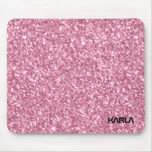 Eleganter rosa Glitzer Texture Print Mousepad
