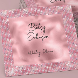 Eleganter rosa Glitzer und rosa Foil Visitenkarte