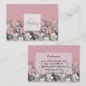 Eleganter Rosa Glitzer Visitenkarte (Vorne/Hinten)