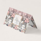 Eleganter Rosa Glitzer Visitenkarten (Vorderseite)