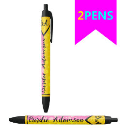 Eleganter rosa Gold Monogram Script Name, Stilvoll Kugelschreiber