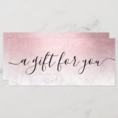 Eleganter rosa-goldfarbener Marmor-Makeup-Künstler (Vorne/Hinten)