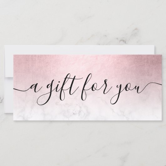 Eleganter rosa-goldfarbener Marmor-Makeup-Künstler (Vorderseite)