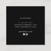 Eleganter Rosa Goldschere Quadratische Visitenkarte (Rückseite)