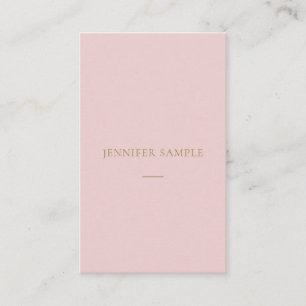 Eleganter rosa Goldtext-moderne Minimalistische Visitenkarte