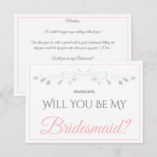 Eleganter rosa, graue Vintage Grenze ist meine Bri Karte