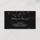 Eleganter rosa holografischer Glitzer Makeup Artis Visitenkarte (Rückseite)