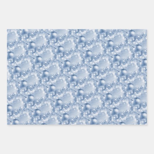 Eleganter Rosa Ice Blue und Violet Weihnachtsball Geschenkpapier Set (Vorderseite 2)