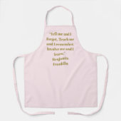 Eleganter, rosa individuelle Name-Zitat Schürze (Vorderseite)