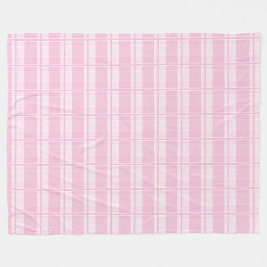 Eleganter rosa Kariert Throw Soft Zuhause-Akzent Fleecedecke (Vorderseite (Horizontal))