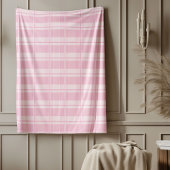 Eleganter rosa Kariert Throw Soft Zuhause-Akzent Fleecedecke