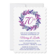 Eleganter rosa Kraut 70. Hochzeitstag