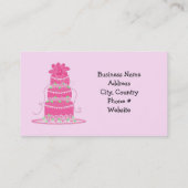 Eleganter rosa Kuchen Visitenkarte (Rückseite)