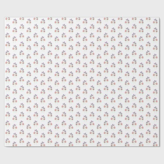 Eleganter rosa Lavendel Blütensaft Wasserfarbe Geschenkpapier (Flach)