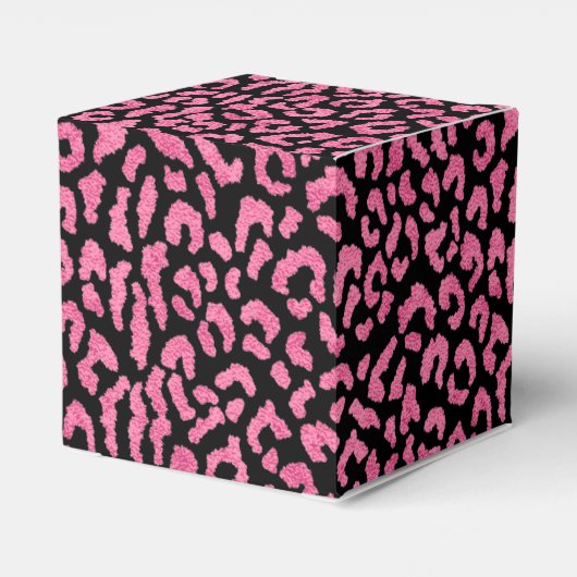 Eleganter rosa Leopard Spot Geschenkschachtel (Rückseite)