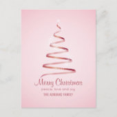Eleganter Rosa Lesebristma Feiertagspostkarte (Vorderseite)
