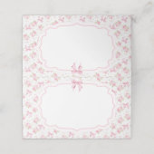 Eleganter Rosa Liebe Shack Eleganter Ort Platzkarte (Außenseite Aufgefaltet)