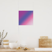 eleganter rosa lila-blauer Farbverlauf Poster (Küche)