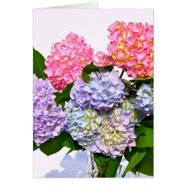 Eleganter, rosa, lila-blauer Hydrangea-Bouquet (Vorne)