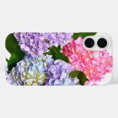 Eleganter, rosa, lila-blauer Hydrangea-Bouquet Case-Mate iPhone Hülle (Rückseite (Horizontal))