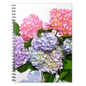 Eleganter, rosa, lila-blauer Hydrangea-Bouquet Notizblock (Vorderseite)