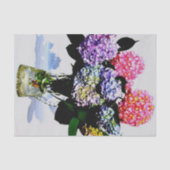 Eleganter, rosa, lila-blauer Hydrangea-Bouquet Seidenpapier (Vorderseite)