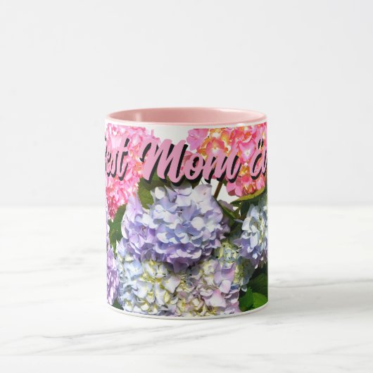 Eleganter, rosa, lila-blauer Hydrangea-Bouquet Tasse (Zentrum)