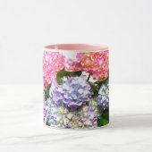Eleganter, rosa, lila-blauer Hydrangea-Bouquet Tasse (Zentrum)