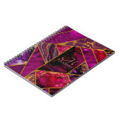 Eleganter, rosa lila Glitzer, gürtelartig sketchbo Notizblock (Linke Seite)