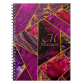 Eleganter, rosa lila Glitzer, gürtelartig sketchbo Notizblock (Vorderseite)