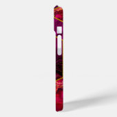 Eleganter, rosa lila Glitzer mädchenhaft Case-Mate iPhone Hülle (Rückseite / Links)