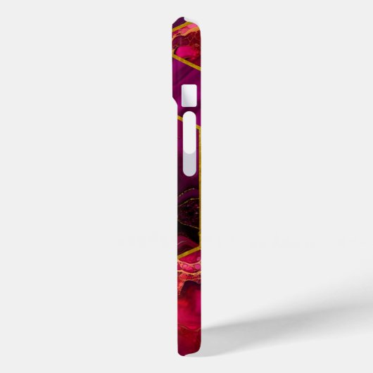 Eleganter, rosa lila Glitzer mädchenhaft Case-Mate iPhone Hülle (Rückseite / Links)