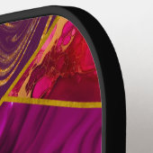 Eleganter, rosa lila Glitzer mädchenhaft Pickleball Schläger (Linke Seite)