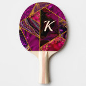 Eleganter, rosa lila Glitzer mädchenhaft Tischtennis Schläger (Vorderseite)