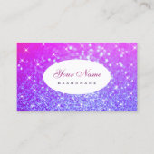 Eleganter rosa Lila Glitzer Sparkle Stars Wertvoll Visitenkarte (Vorderseite)