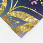 Eleganter Rosa lila grüner Urlaub Snowflakes Stars Fleecedecke (Ecke)