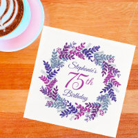 Eleganter rosa Lila Kraut 75. Geburtstag
