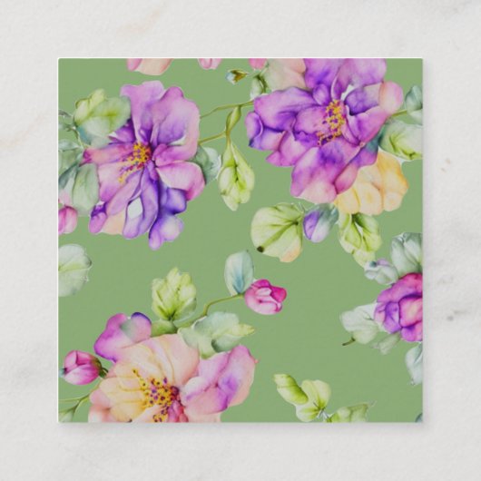 Eleganter rosa lila orangefarbener QR-Code Begleitkarte (Rückseite)