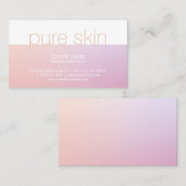 Eleganter, rosa Lila Östhetizischer Wellness-Cente Visitenkarte (Vorne/Hinten)
