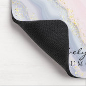 Eleganter, rosa Lila Pastellmarmor individuell anp Mousepad (Ecke)