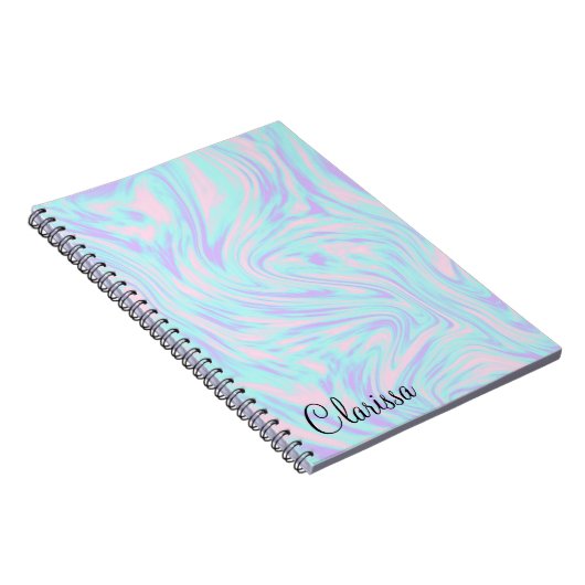 eleganter, rosa, lila weißer Marmor Notizblock (Rechte Seite)