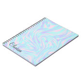 eleganter, rosa, lila weißer Marmor Notizblock (Linke Seite)