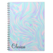 eleganter, rosa, lila weißer Marmor Notizblock (Vorderseite)