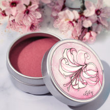 Eleganter rosa Lily Wasserfarbener Personalisierte