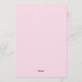 Eleganter rosa Macaron 30. Geburtstagsfeier Einladung (Rückseite)