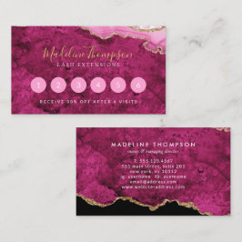 Eleganter rosa-magenta Marmor-Achat-Geode Treuekarte