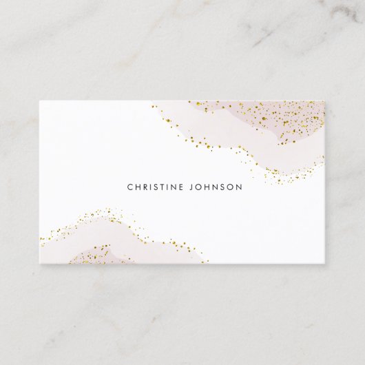 eleganter rosa Marmor Visitenkarte (Vorderseite)