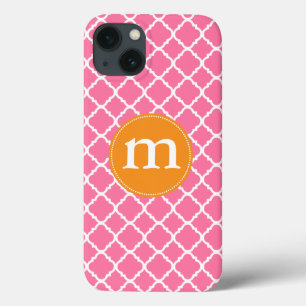 Eleganter rosa Marokkaner Quatrefoil Case-Mate iPhone Hülle